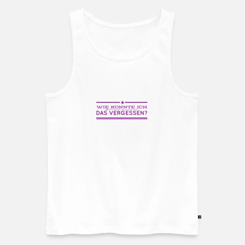 ich bin konfus - Männer Premium Bio Tank Top - Weiß