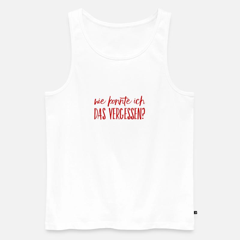 ich habe es vergessen - Männer Premium Bio Tank Top - Weiß