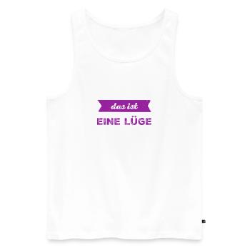 Lügen sind blöd - Männer Premium Bio Tank Top - Weiß - Vorne - AI Model Male 178 light (178cm)
