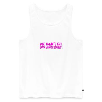 ich bin so vergesslich - Männer Premium Bio Tank Top - Weiß - Vorne - Michal (187cm)