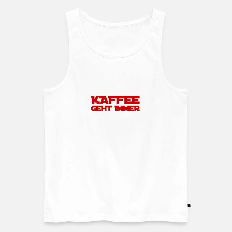Kaffee ist wunderbar - Männer Premium Bio Tank Top - Weiß