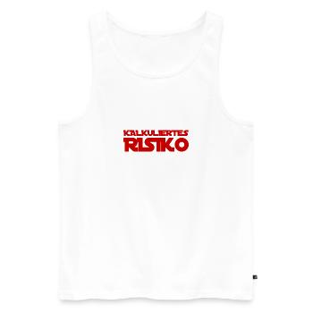 kalkuliertes Risiko ist toll - Männer Premium Bio Tank Top - Weiß - Vorne - Michal (187cm)