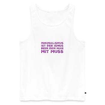 Minimalismus - Männer Premium Bio Tank Top - Weiß - Vorne - Michal (187cm)
