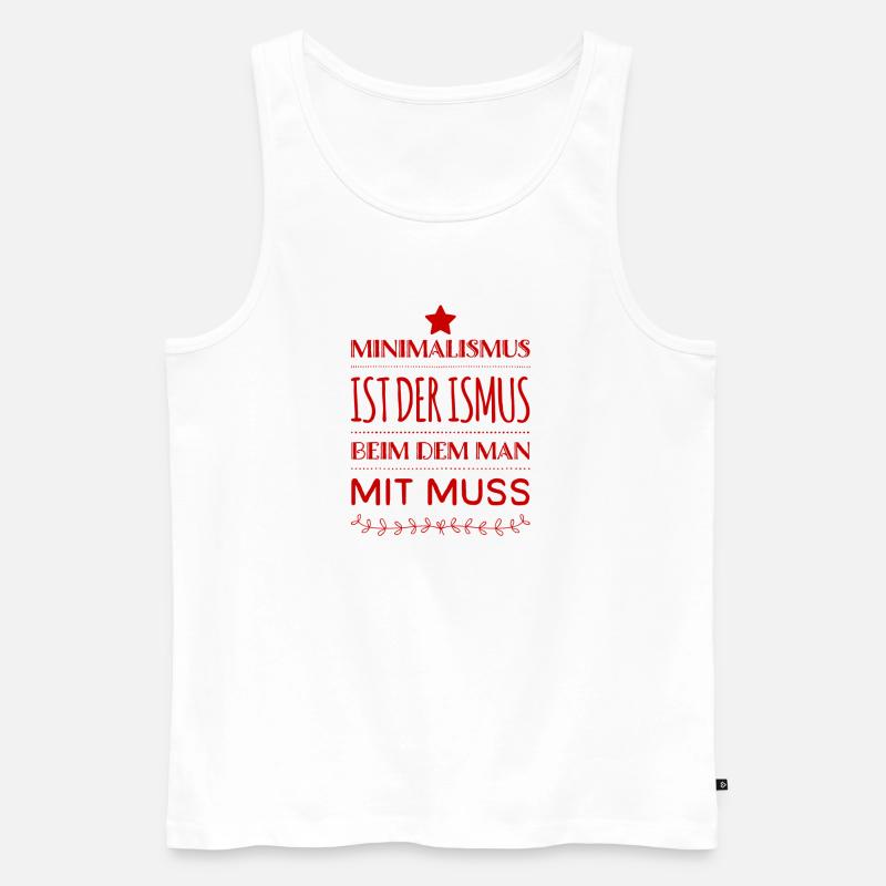 ich lebe minimalistisch - Männer Premium Bio Tank Top - Weiß