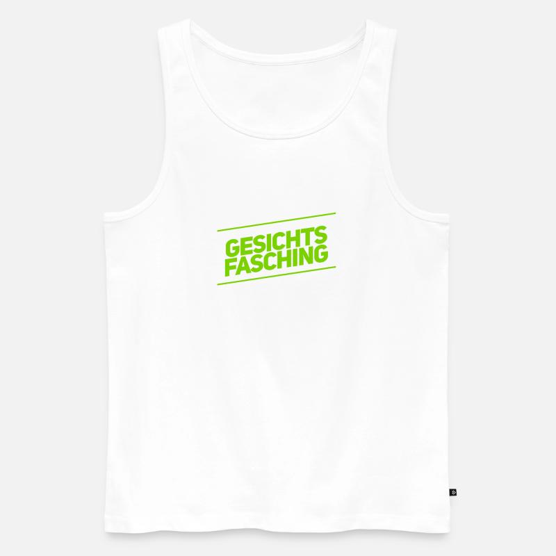 ich feiere Gesichtsfasching - Männer Premium Bio Tank Top - Weiß