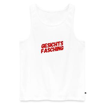ich steh auf Gesichtsfasching - Männer Premium Bio Tank Top - Weiß - Vorne - Michal (187cm)