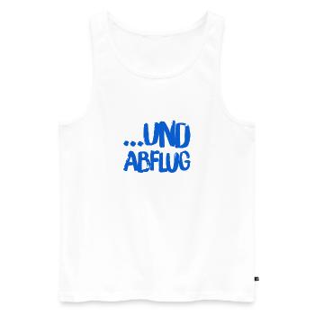 verschwinde - Männer Premium Bio Tank Top - Weiß - Vorne - Michal (187cm)