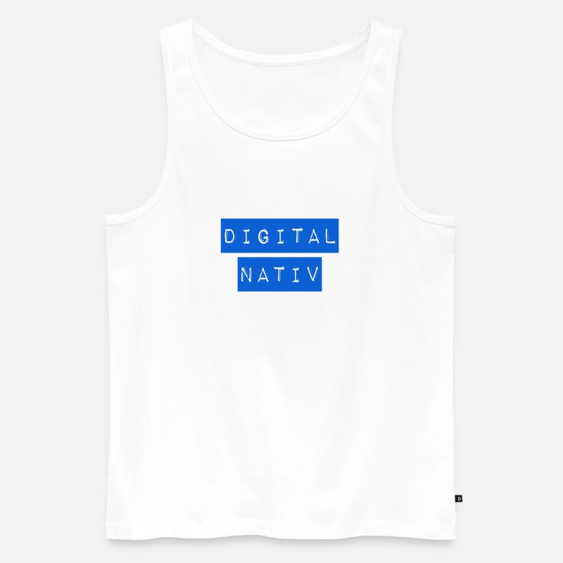 ich bin ein digital nativ - Männer Premium Bio Tank Top - Weiß