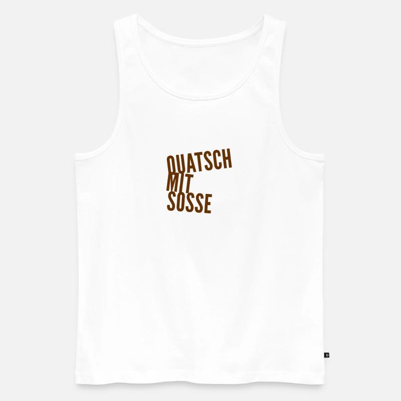 so ein Quark - Männer Premium Bio Tank Top - Weiß