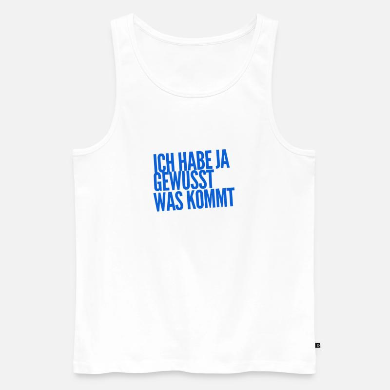 das war klar - Männer Premium Bio Tank Top - Weiß