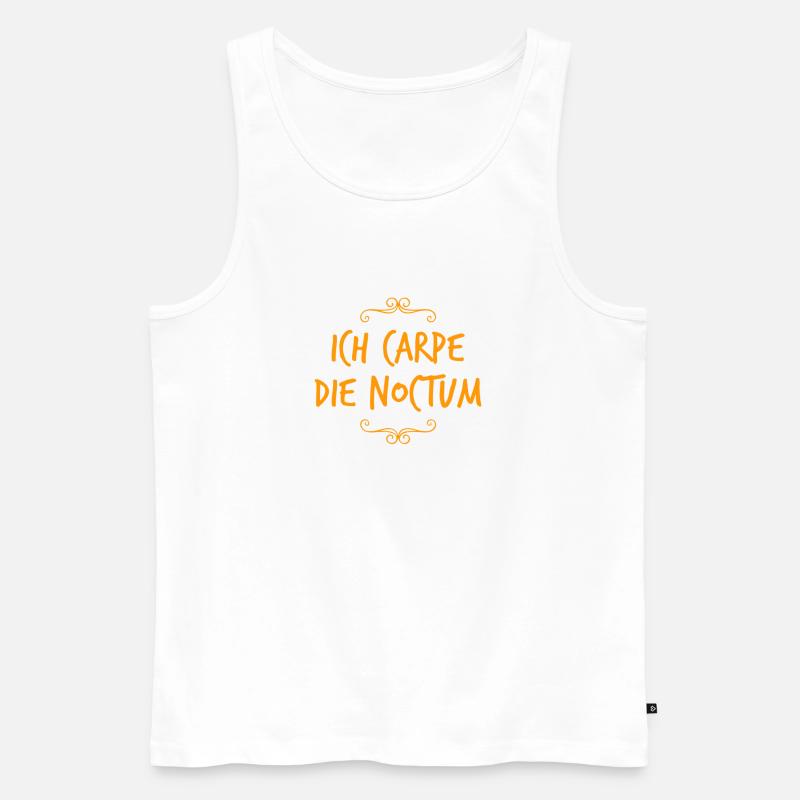 so sieht eine Nachteule aus - Männer Premium Bio Tank Top - Weiß