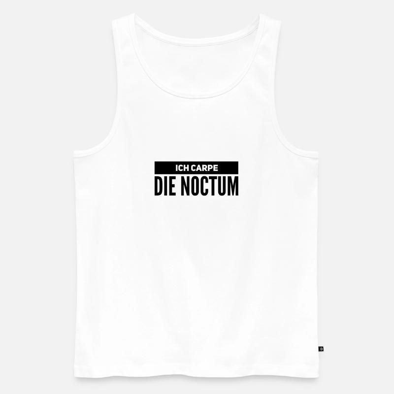 so sieht eine Nachteule aus - Männer Premium Bio Tank Top - Weiß