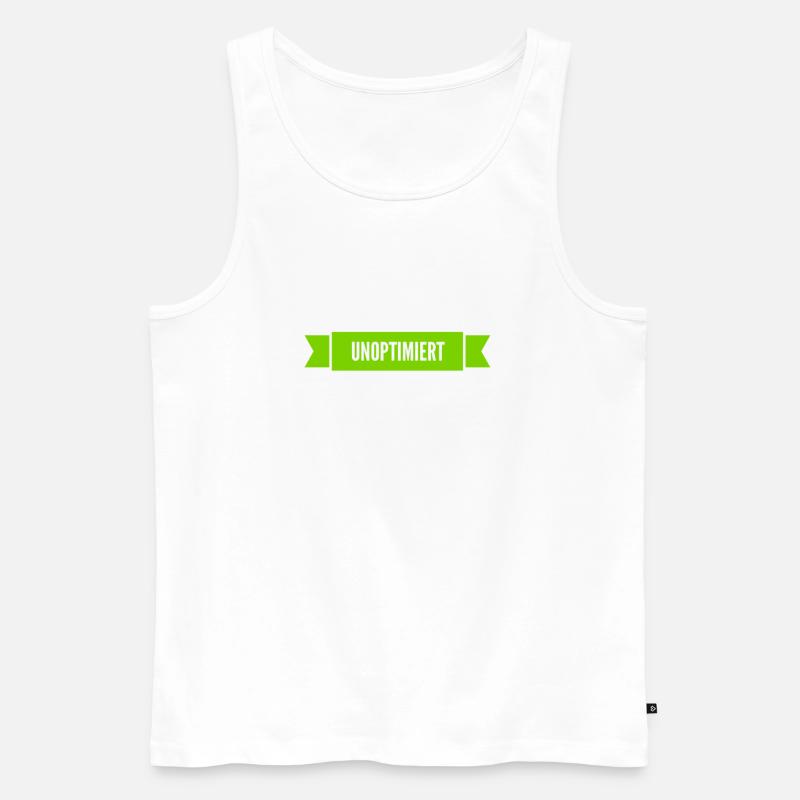 ich bin unoptimiert - Männer Premium Bio Tank Top - Weiß