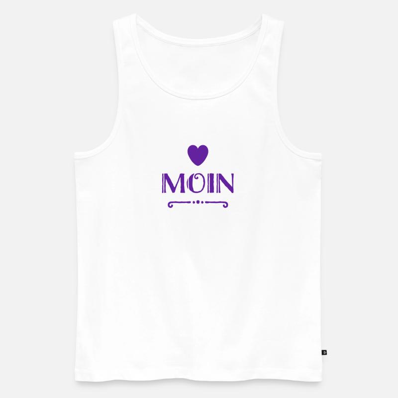 Moin Moin - Männer Premium Bio Tank Top - Weiß