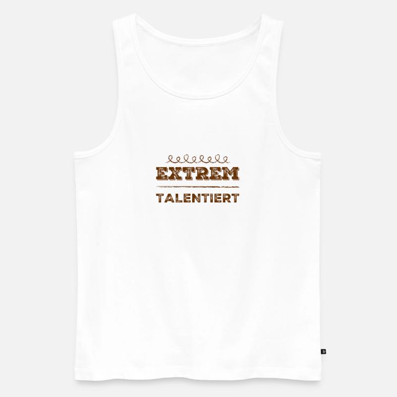 ich bin talentiert - Männer Premium Bio Tank Top - Weiß