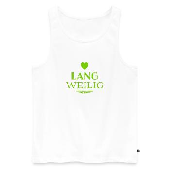 ich bin so gelangweilt - Männer Premium Bio Tank Top - Weiß - Vorne - Michal (187cm)