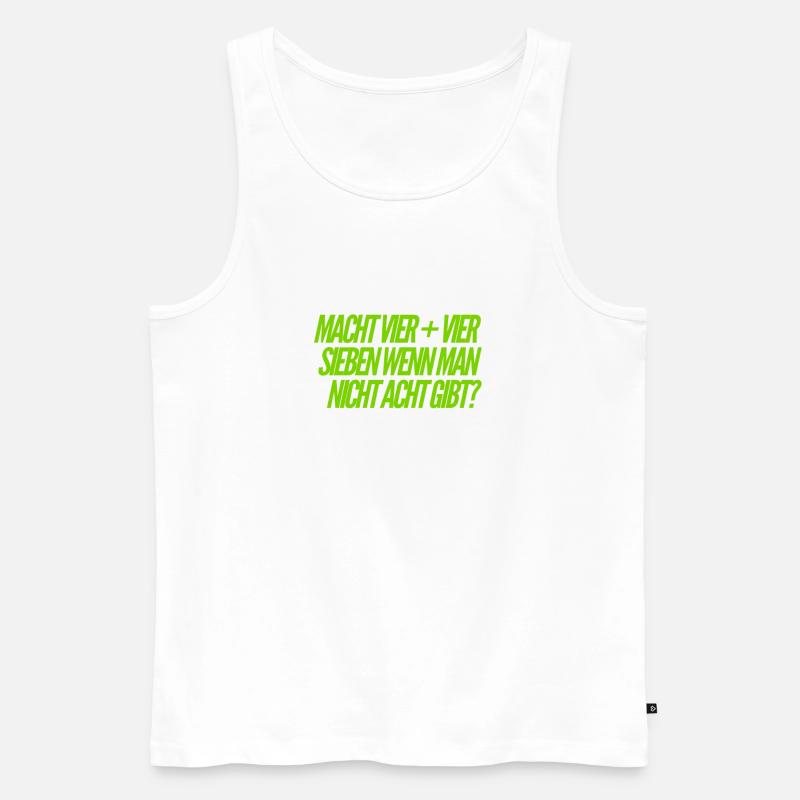 8 oder 7 - Männer Premium Bio Tank Top - Weiß