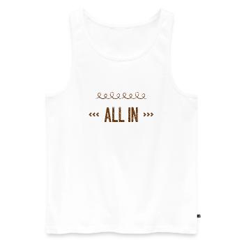 ich wette alles - Männer Premium Bio Tank Top - Weiß - Vorne - AI Model Male 178 light (178cm)