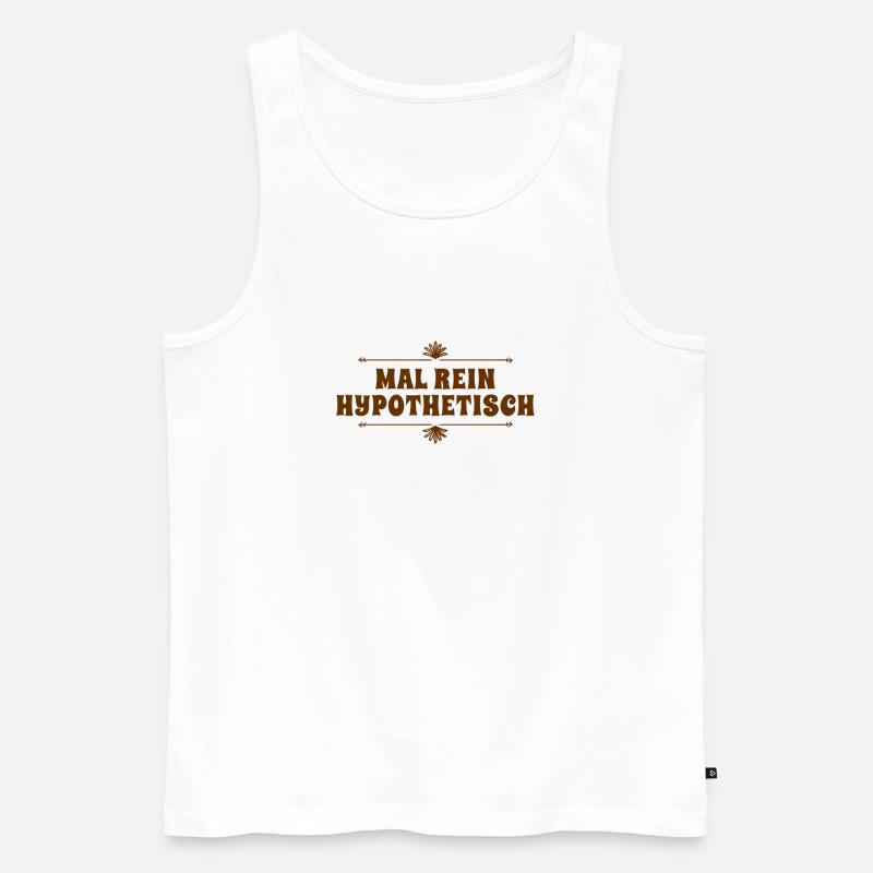 ich frage hypothetisch - Männer Premium Bio Tank Top - Weiß