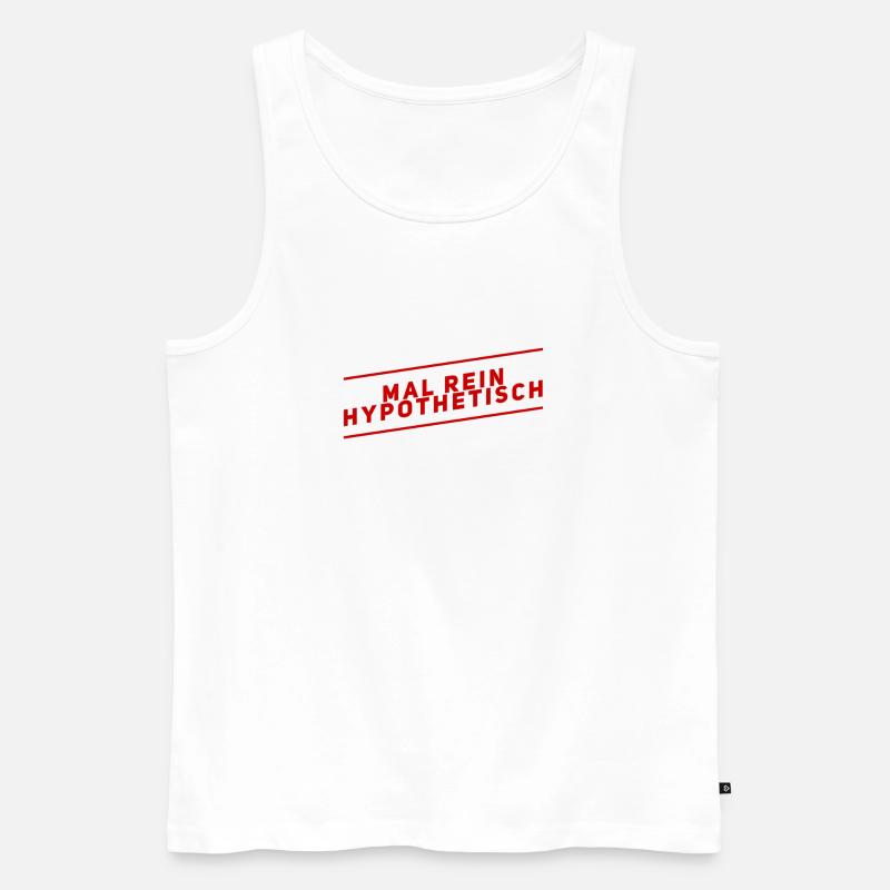 hypothetisch - Männer Premium Bio Tank Top - Weiß