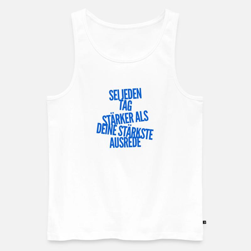 sei stark - Männer Premium Bio Tank Top - Weiß