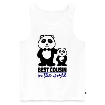 Cousin le plus proche - Débardeur bio Premium Homme - blanc - Devant - Michal (187cm)
