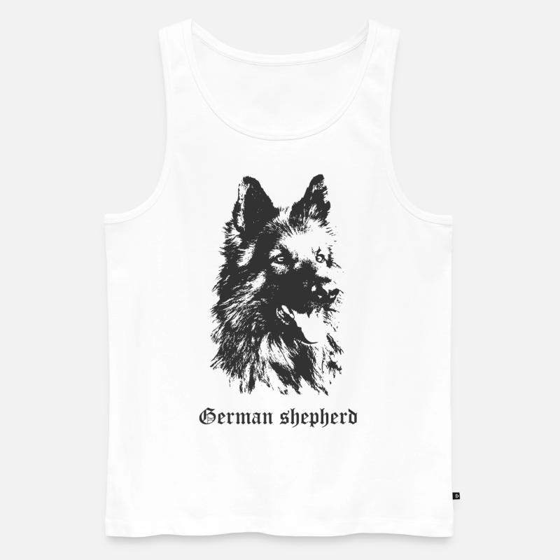 Deutscher Schäferhund - Männer Premium Bio Tank Top - Weiß