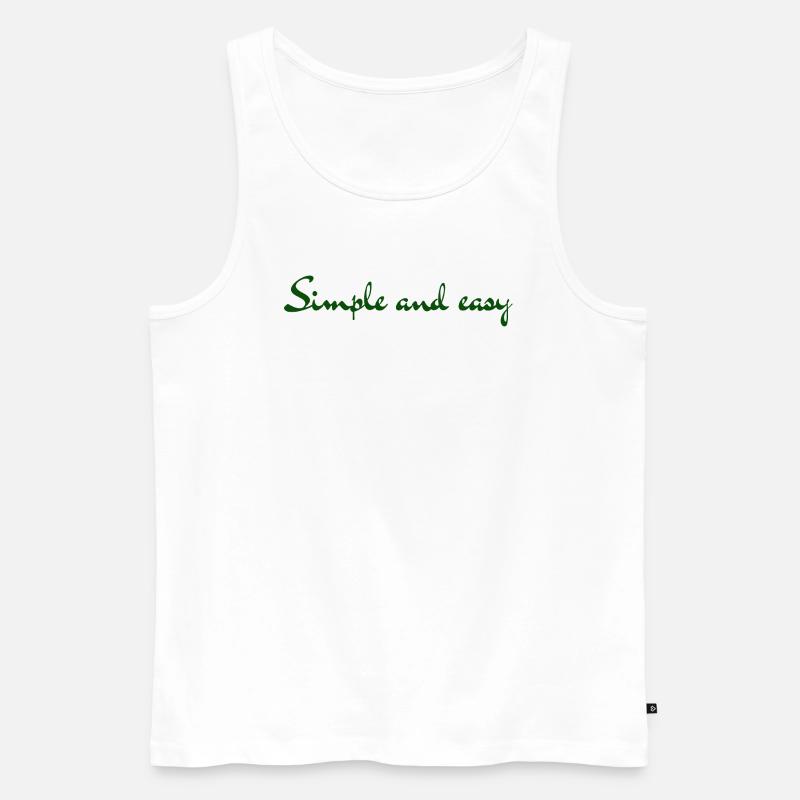 Simple and easy - Männer Premium Bio Tank Top - Weiß
