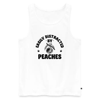 Easily distracted by peaches black - Men's Premium Organic Tank Top - white - Front - AI Model Male 178 light (178cm)