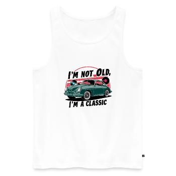 I'm not old, I'm a classic. - Männer Premium Bio Tank Top - Weiß - Vorne - AI Model Male 178 light (178cm)