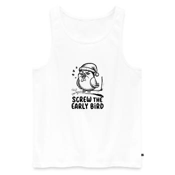 The early bird can take me - Men's Premium Organic Tank Top - white - Front - AI Model Male 178 light (178cm)