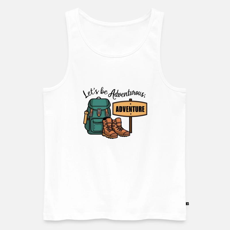 Lass uns abenteuerlich sein. - Männer Premium Bio Tank Top - Weiß