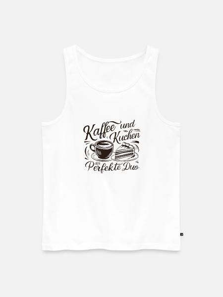 Kaffee und Kuchen – das perfekte Duo. - Männer Premium Bio Tank Top - Weiß