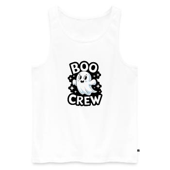 Doux fantôme – Boo Crew - Débardeur bio Premium Homme - blanc - Devant - AI Model Male 178 light (178cm)