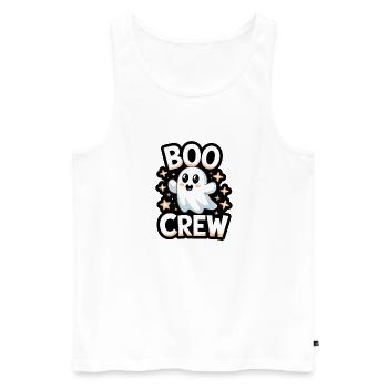 Doux fantôme – Boo Crew - Débardeur bio Premium Homme - blanc - Devant - AI Model Male 178 light (178cm)
