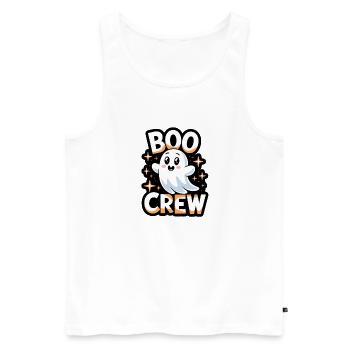 Doux fantôme – Boo Crew - Débardeur bio Premium Homme - blanc - Devant - AI Model Male 178 light (178cm)