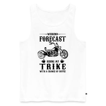 Trike - Men's Premium Organic Tank Top - white - Front - Michal (187cm)