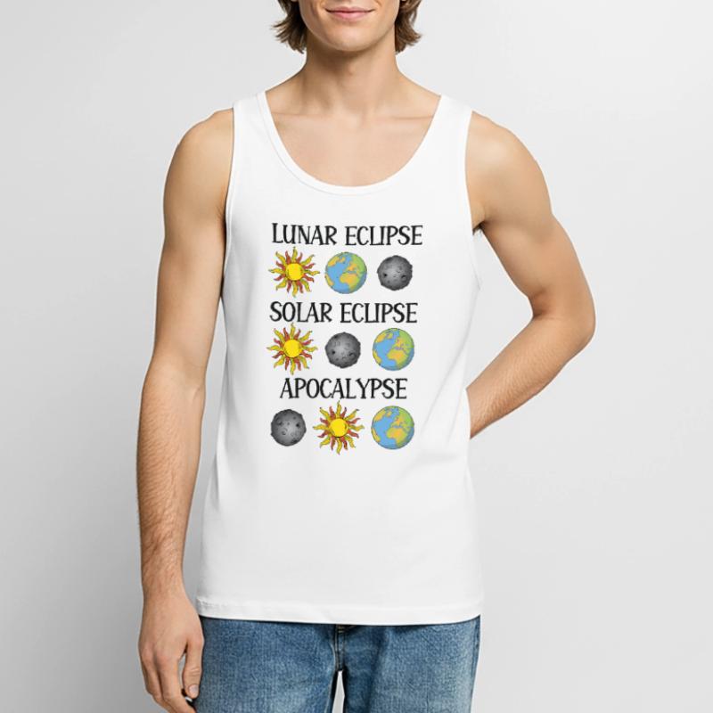 Lunar Eclipse Solar Eclipse Apocalypse Men's Premium Organic Tank Top