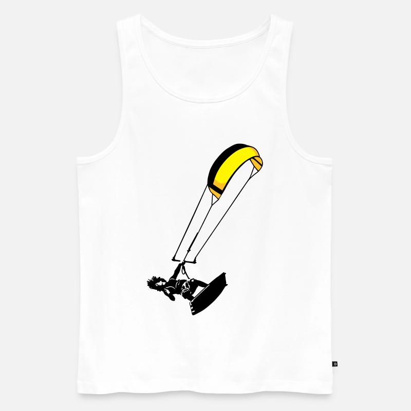 Kitesuf flex - Männer Premium Bio Tank Top - Weiß