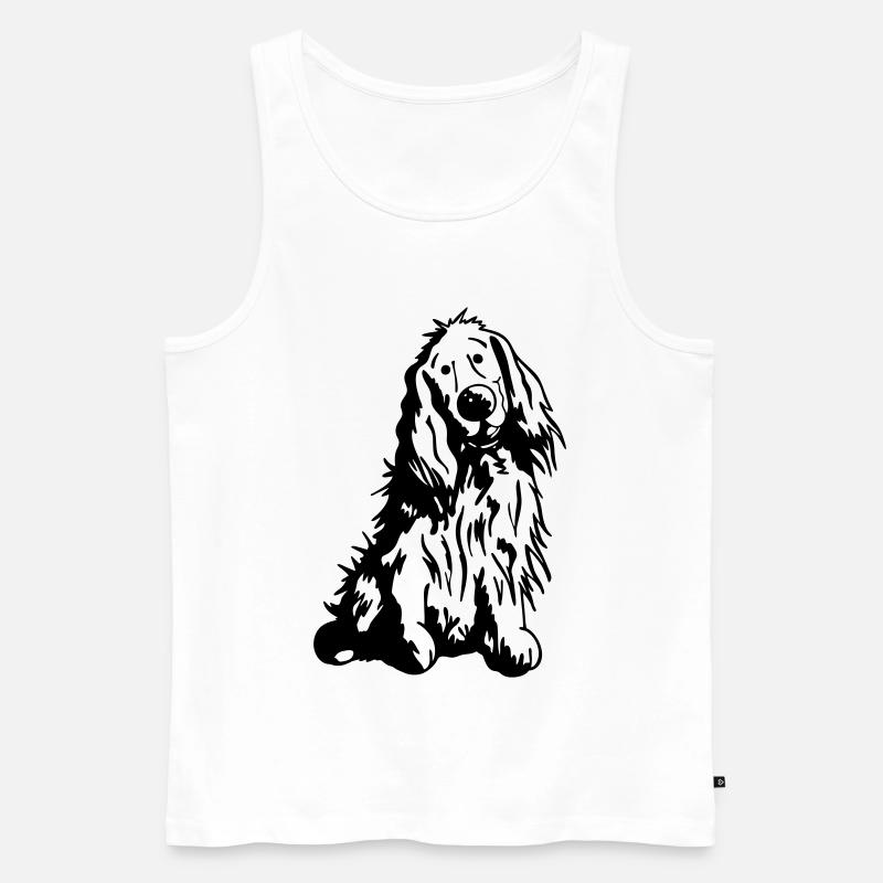 Verträumter Cocker Spaniel - Männer Premium Bio Tank Top - Weiß