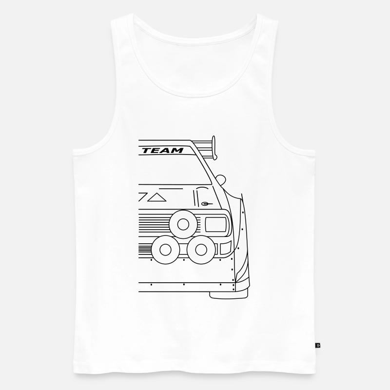Rallye S1 E2 Sport Quattro Front - Männer Premium Bio Tank Top - Weiß