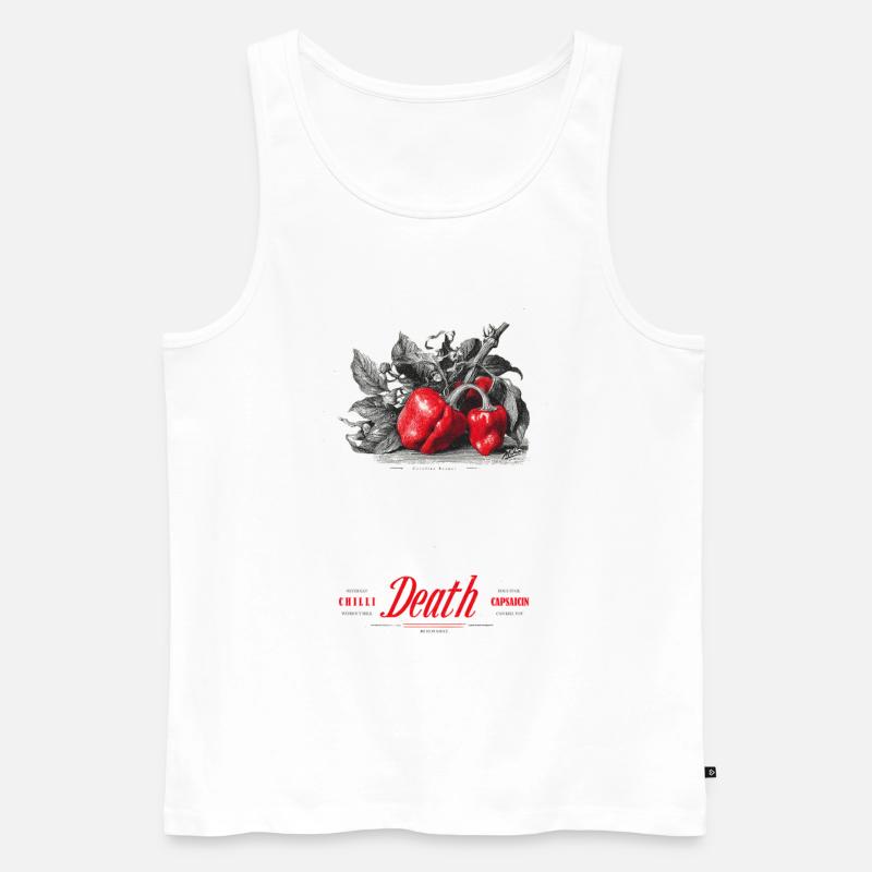 Death by Chilli - Männer Premium Bio Tank Top - Weiß