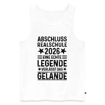 Secondary school graduation 2026 - Men's Premium Organic Tank Top - white - Front - AI Model Male 178 light (178cm)
