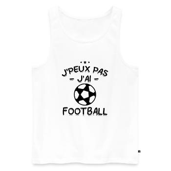 J'Peux Pas ! J'Ai Football ⚽ - Débardeur bio Premium Homme - blanc - Devant - Michal (187cm)