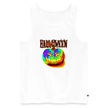 HELLOWEEN REGENBOGEN - Männer Premium Bio Tank Top - Weiß - Vorne - Michal (187cm)