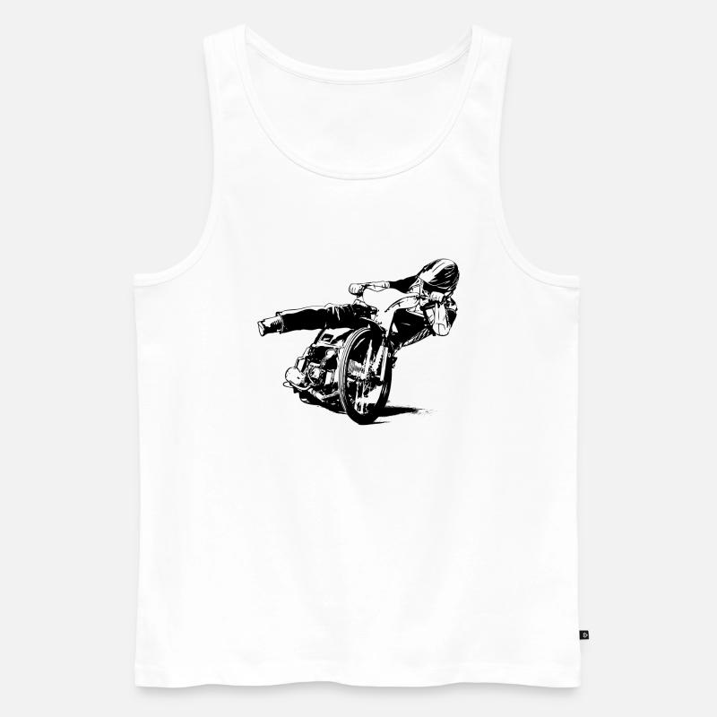 Speedway - Motorcycle Speedway - Männer Premium Bio Tank Top - Weiß