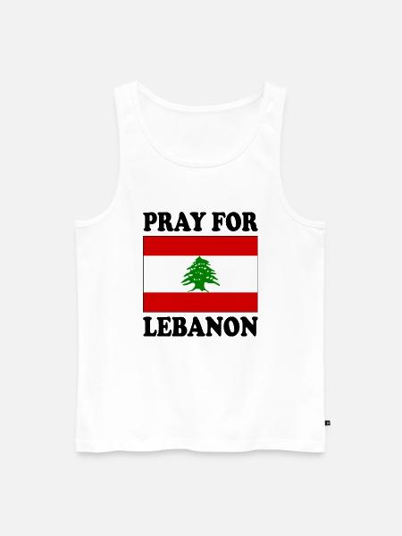 Pray for lebanon - Men's Premium Organic Tank Top - white