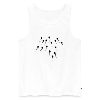 Sperm Sex - Men's Premium Organic Tank Top - white - Front - AI Model Male 178 light (178cm)