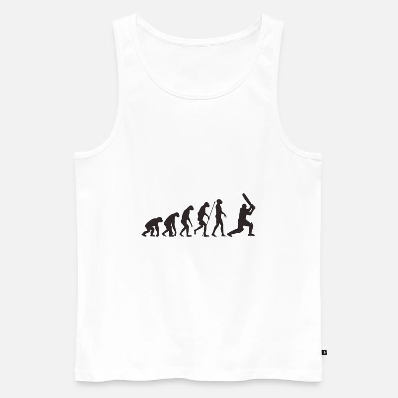 Cricket Evolution - Männer Premium Bio Tank Top - Weiß