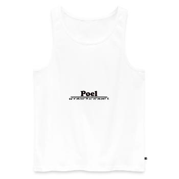 Poel - Männer Premium Bio Tank Top - Weiß - Vorne - AI Model Male 178 light (178cm)
